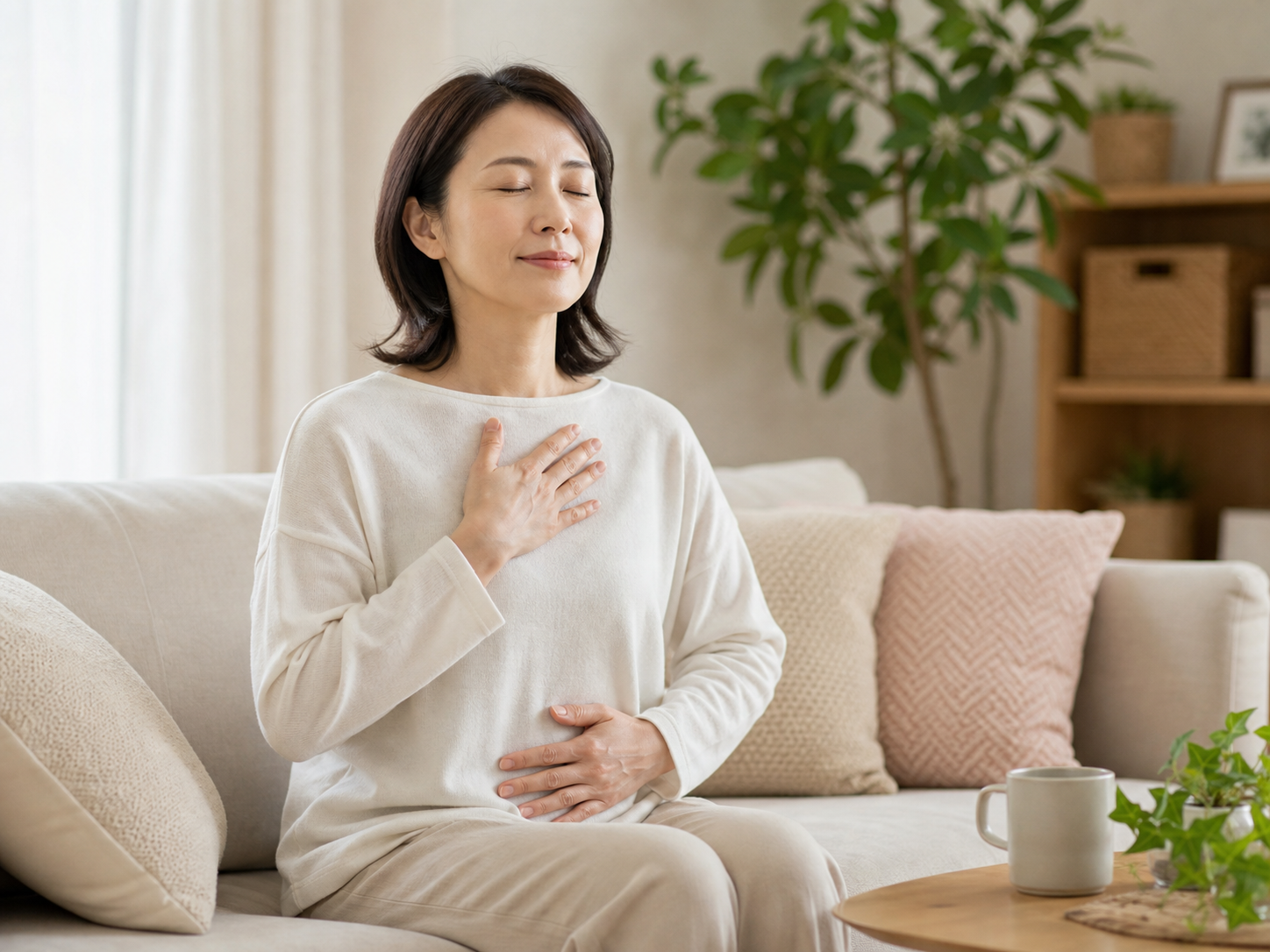 自律神経の乱れによる日常のつらさを感じる人のイメージ