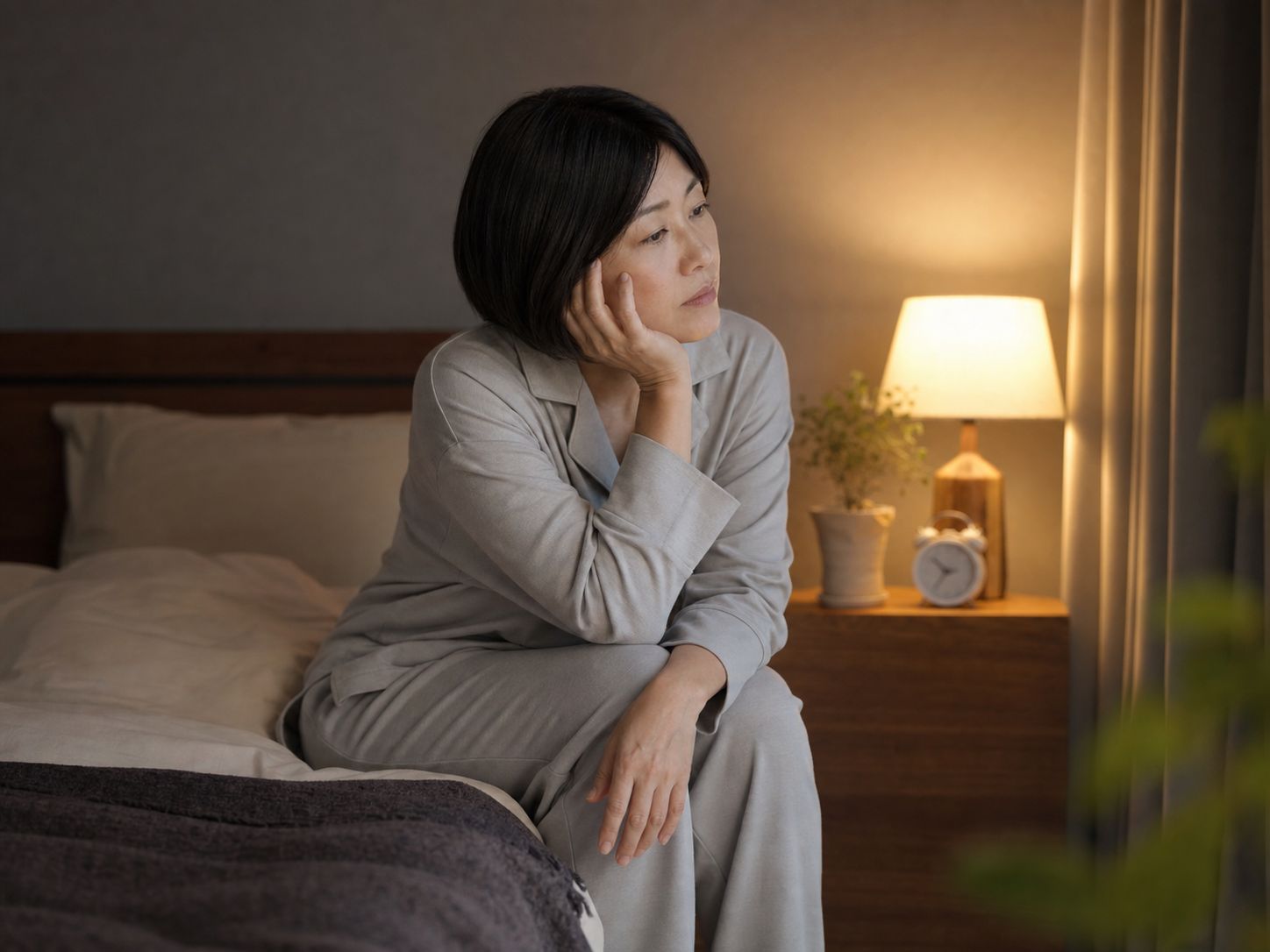 眠りの浅さによる日常のつらさを感じる人のイメージ